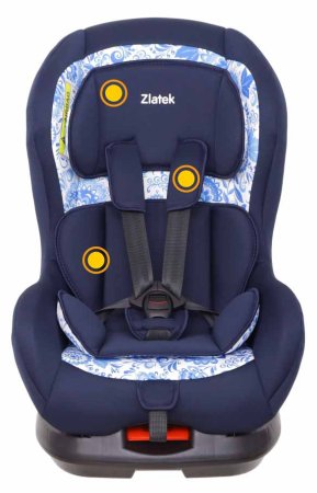 Zlatek Автокресло Galleon lux этно (0-18 кг) / цвет синий + принт