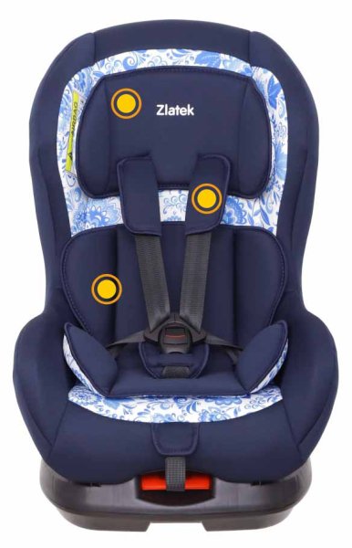 Zlatek Автокресло Galleon lux этно (0-18 кг) / цвет синий + принт