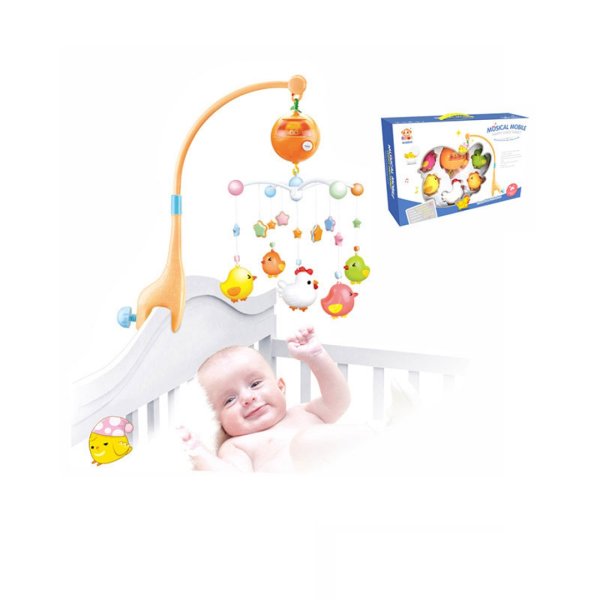 Музыкальная подвеска для кроватки / цвет оранжевый