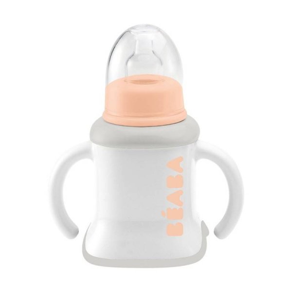 Beaba Поильник 180 мл / 3 in 1 training cup nude
