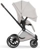Коляска 2в1 CYBEX Priam Style Chrome Brown + спальный блок (City Grey)