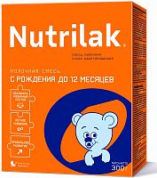 Nutrilak Смесь молочная 0 - 12 месяцев, 300 г					