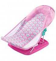 Summer Infant Лежак для купания Deluxe Baby Bather / розовый/волны для купания младенца