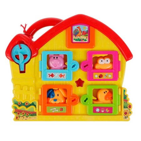 УМка Обучающий домик-сортер, 20 стихов и песен А.Барто, учим животных,10 потешек