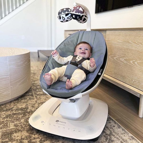 4moms Кресло-качалка MamaRoo New / цвет Slate Blue (синий)