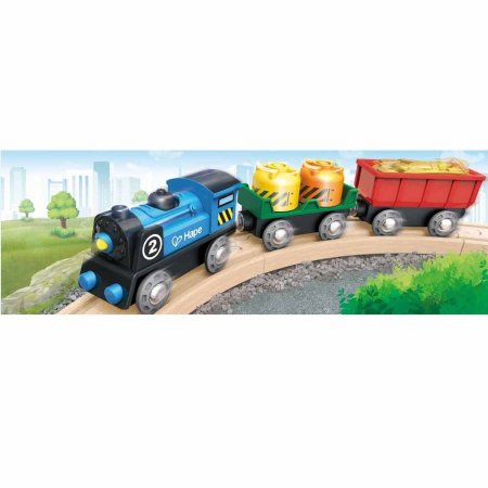 Hape Игрушечный поезд Товарный / цвет красный, синий