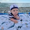 Adam Stork Пеленка муслиновая Marine Life / цвет белый, синий