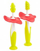 Roxy kids Набор: зубные щетки-массажеры для малышей / цвет зелёный					