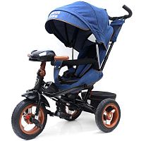 Велосипед детский 3 колесный Lexus trike / надувные колеса 12 и10" / свет+звук / синий