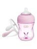 Chicco Чашка-поильник Transition Cup (силиконовый носик), 200 мл / цвет розовый