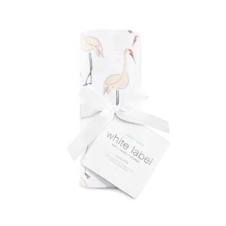 Aden&Anais Муслиновая пеленка White label Pacific paradise cranes / цвет белый