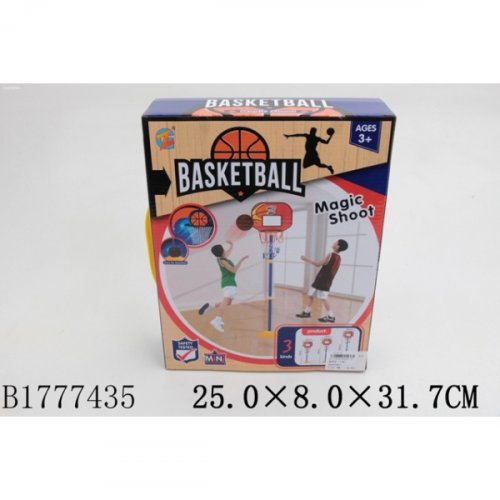 Набор для игры в баскетбол, напольная пластина 38х108 см, щит 28х22 см, мяч 10 см, насос zg270-31 291086