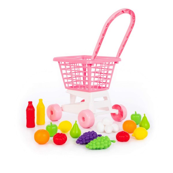 Полесье Тележка с продуктами "Supermarket" №1 /розовая