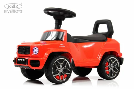 Rivertoys Толокар Mercedes-Benz GL63, с ручкой / цвет красный