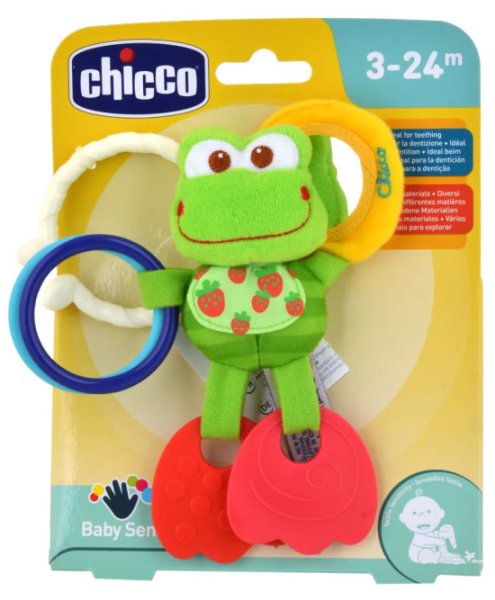 Chicco Мягкая погремушка Лягушонок
