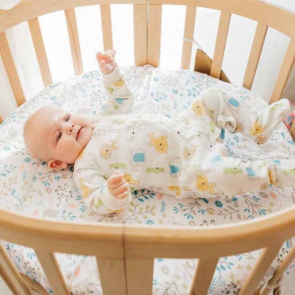Babyedel Простыня на резинке "Фламинго"