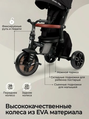 (м)Велосипед трехколесный Qplay Comfo Max Black (black)