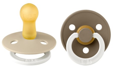 Bibs Набор пустышек Colour, 0-6 месяцев: Vanilla Glow/Dark Oak Glow