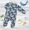 Комбинезон из рибаны Mjolk Sleep and Play Лебеди (р.62)