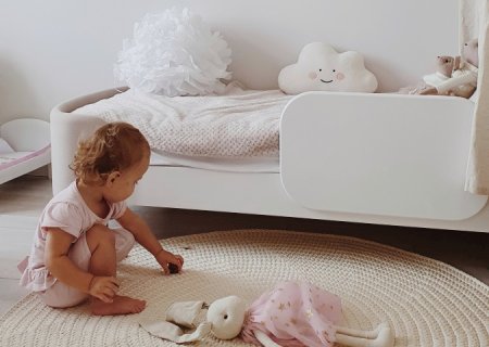 Ellipse Защитный бортик для кровати Kidi Soft  / цвет белый