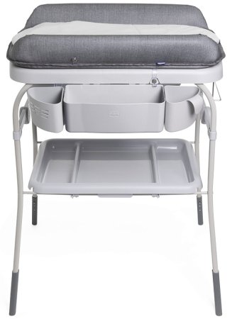 Chicco Пеленальный столик с ванночкой Cuddle & Bubble / цвет Graphite Melange (серый)
