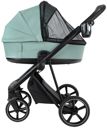 ROAN Коляска 2 в1 Sol короб+прогу.leather(Кожа,2мес) (Misti Mint/Grey/руч. Серый)