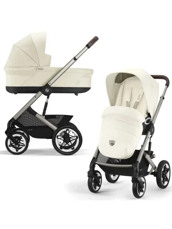 Коляска 2в1 Cybex Talos S Lux TPE + спальный блок + дожд 2022 (Seashell Beige)