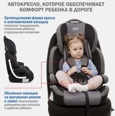 Siger Автокресло SG517 (9-36 кг) / цвет черный графит стар
