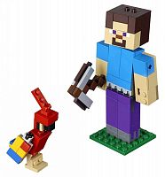 Lego Minecraft Большие фигурки Minecraft, Стив с попугаем					