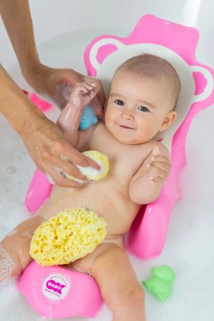 Ok baby горка для ванны buddy мишка / цвет розовый 66 для купания младенца