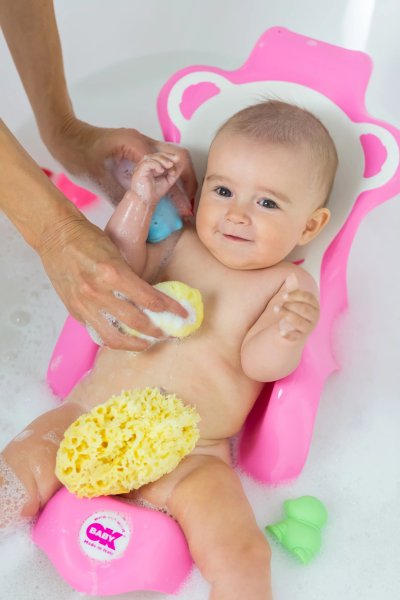Ok baby горка для ванны buddy мишка / цвет розовый 66 для купания младенца