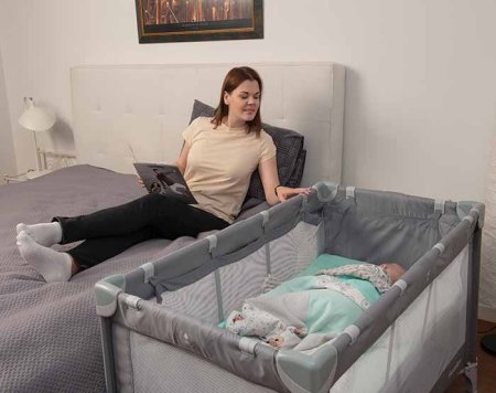 Carrello Манеж Piccolo+ CRL-11605 / цвет Magnet Grey (темно-серый)