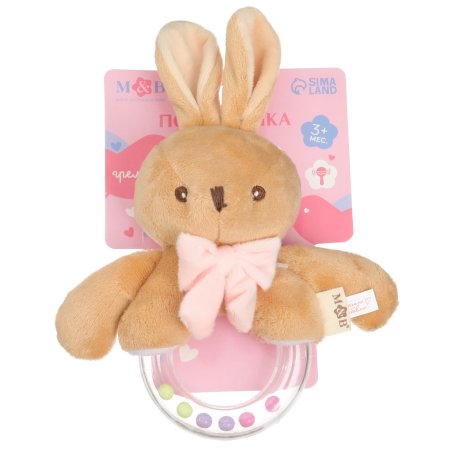 Крошка Я Мягкая погремушка «Зайка», Mum&Baby  9912195