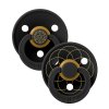 Набор пустышек латексных BIBS Studio Colour - Layl - Black/Gold, 0+ месяцев.
