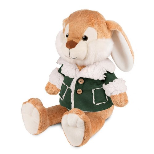 Maxitoys Luxury Мягкая игрушка Кролик Эдик в Дубленке, 25 см / цвет коричневый