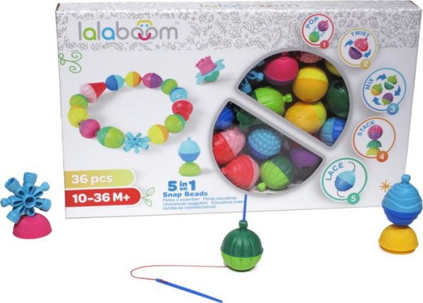Lalaboom Игрушка развивающая 5 в 1, 36 предметов