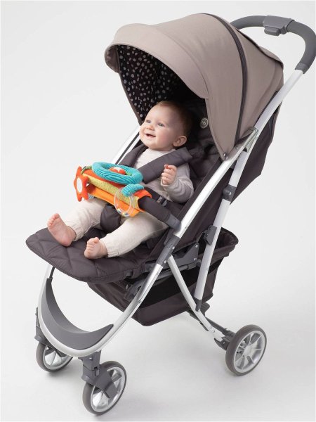 Happy Baby Развивающая игрушка Ты рулишь, на липучке, с зеркальцем / цвет оранжевый