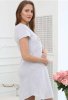 Hunny mammy Сорочка для беременных и кормящих 00801, размер 170,176- 88-94 / цвет серый меланж - бежевый