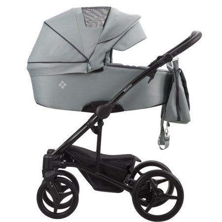 Bebetto Детская коляска 2 в 1 Torino TEX Цвет / 01 лиловый с рисунком (ткань) / рама черная