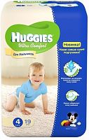 Huggies Ultra Comfort Макси для мальчиков Новый дизайн, 8-14кг, 19 шт.