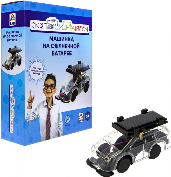 1Toy Научно-игровой набор Экспериментариум Машина на солнечной батарее / цвет черный