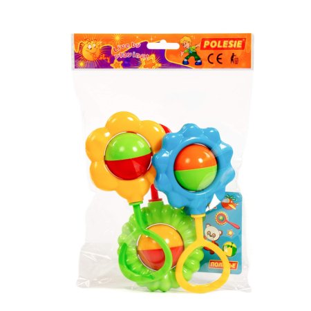 Полесье Набор погремушек Цветочек, 3 штуки / разноцветный