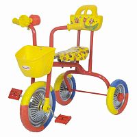 Детский трехколесный велосипед "Три кота", с корзиной
