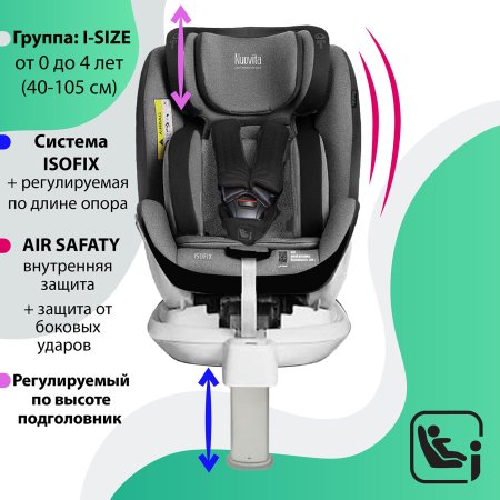 Nuovita Автокресло Maczione NiS1-1 I-Size / цвет Grigio/Серый