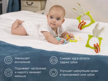 ROXY-KIDS Универсальный прорезыватель Bunny с держателем / цвет зелёный