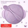 Roxy-Kids Набор для кормления: тарелка на присоске, крышка и ложка / цвет лавандовый
