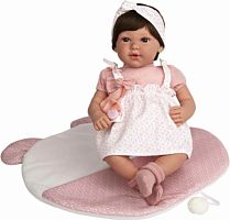 1TOY Arias ELEGANCE IRIA кукла мягкая с винил.конечностями 45 см, Смеется, в одежде, с соской и одеялом					