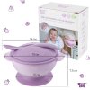 Roxy-Kids Набор для кормления: тарелка на присоске, крышка и ложка / цвет лавандовый
