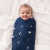 Aden&Anais Пеленка из бамбука White label Stargaze luna / цвет синий