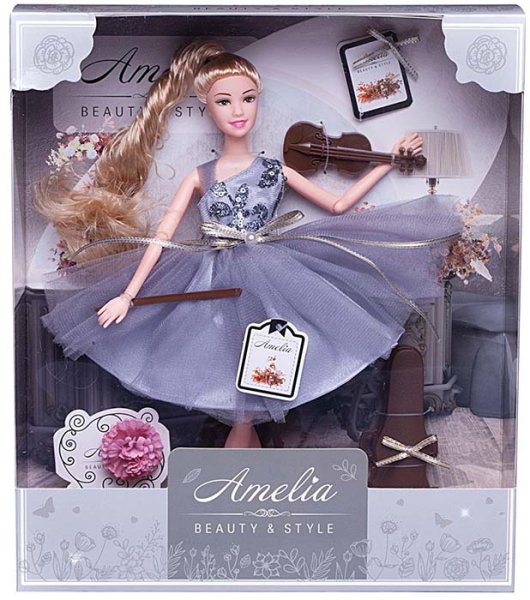 ABtoys Кукла "Роскошь серебра", с аксессуарами, 30 см